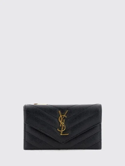 Saint Laurent Wallet Woman In Black
