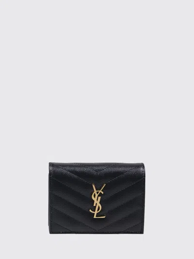 Saint Laurent Wallet Woman In Black