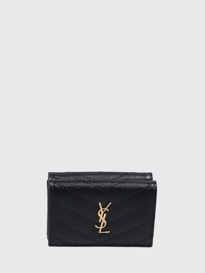 Saint Laurent Wallet Woman In Black