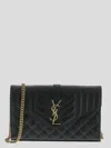 Saint Laurent Monogram Leather Wallet On Chain