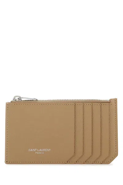 Saint Laurent Wallets In Beige O Tan