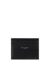 Saint Laurent Logo Card Holder Wallets And Card Holders Black In Black