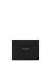 Saint Laurent Logo Card Holder In Black