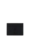Saint Laurent Ysl Card Holder In Black