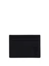 Saint Laurent Small Tiny Cassandre Cardholder In Black