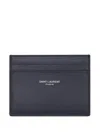Saint Laurent Ysl Soho Wallet And Cardholder In Blue