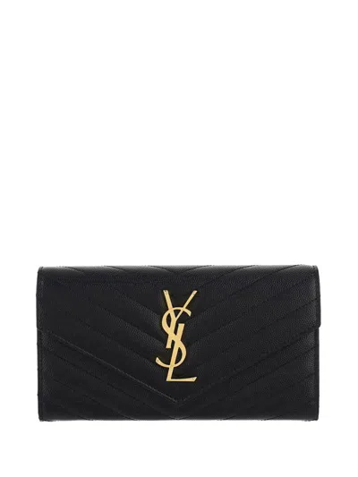 Saint Laurent Wallets In Brown