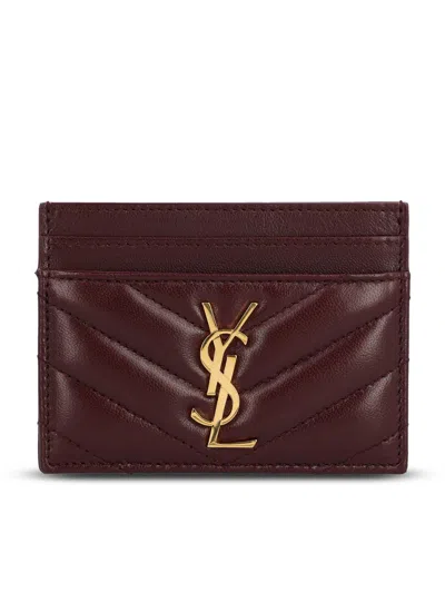 Saint Laurent Wallets In Burgundy
