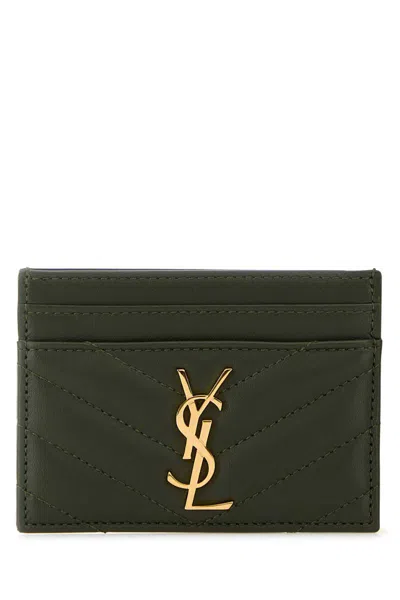 Saint Laurent Wallets In Green