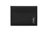 Saint Laurent Cassandre Leather Card Holder In Black