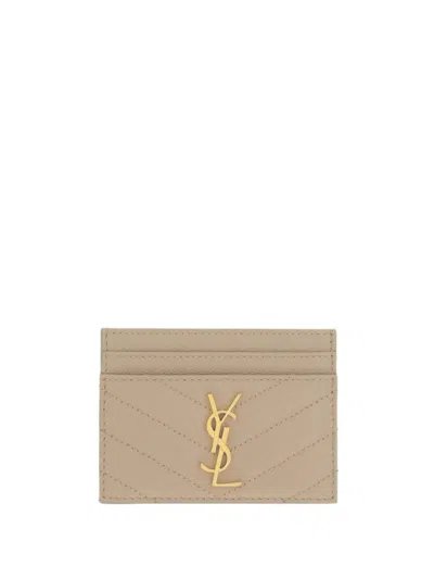 Saint Laurent Wallets In Neutral