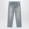 Saint Laurent Washed-effect Straight-leg Jeans In Blue