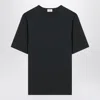 Saint Laurent White Cotton T-shirts And Polos In Black