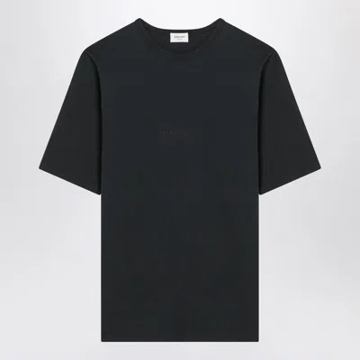 Saint Laurent Washed T-shirt In Black