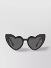 Saint Laurent Wave Heart Frame Sunglasses In Black