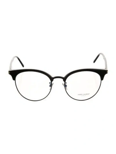 Pre-owned Saint Laurent Wayfarer Eyeglasses In Black