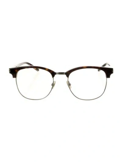 Pre-owned Saint Laurent Wayfarer Eyeglasses In Brown