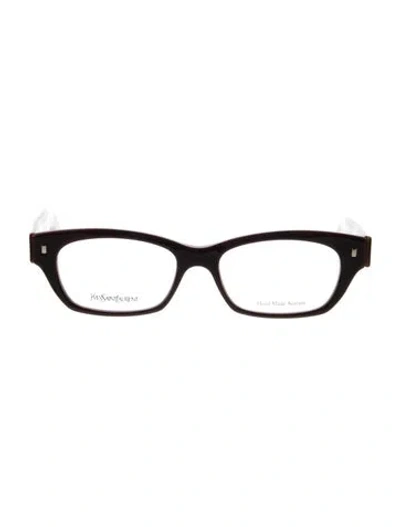 Pre-owned Saint Laurent Wayfarer Eyeglasses In Brown