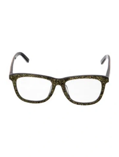 Pre-owned Saint Laurent Wayfarer Eyeglasses In Gold