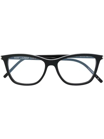 Saint Laurent Wayfarer-frame Glasses In Black