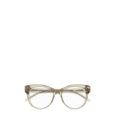 Saint Laurent Wayfarer-frame Glasses In Nude