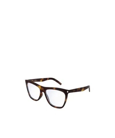 Saint Laurent Wayfarer-frame Glasses In White
