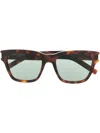 Saint Laurent Wayfarer-frame Sunglasses In Brown