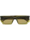 Saint Laurent Wayfarer-frame Sunglasses In Grün