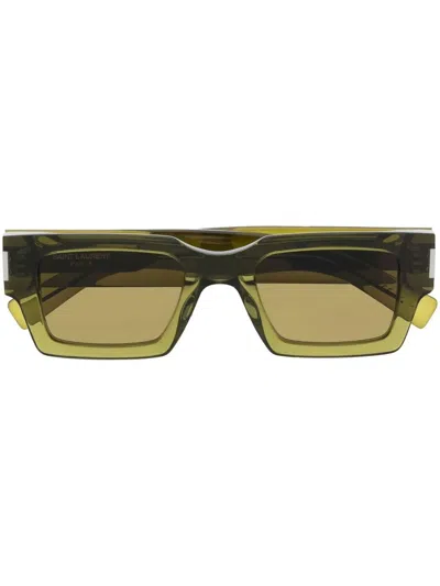 Saint Laurent Wayfarer-frame Sunglasses In Grün