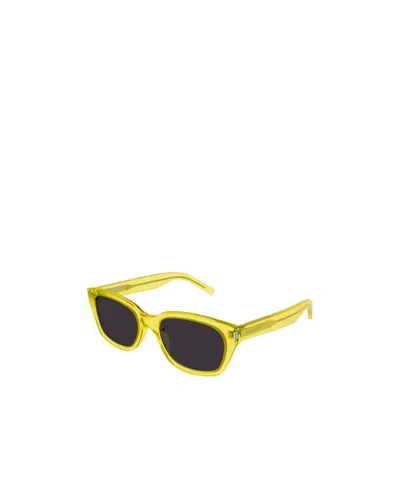 Saint Laurent Wayfarer-frame Sunglasses In Yellow