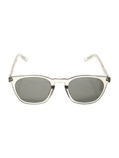 Pre-owned Saint Laurent Wayfarer Mirrored Sunglasses W/ Tags In Transparent