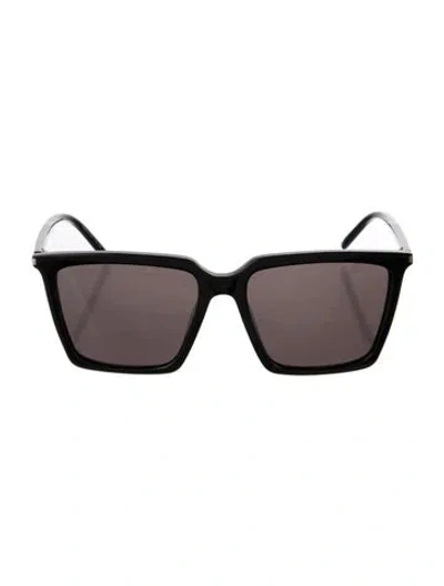 Pre-owned Saint Laurent Wayfarer Tinted Sunglasses In Black