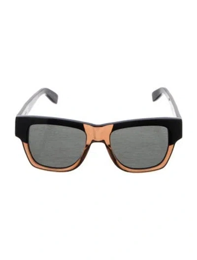 Pre-owned Saint Laurent Wayfarer Tinted Sunglasses In Black