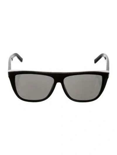 Pre-owned Saint Laurent Wayfarer Tinted Sunglasses In Black