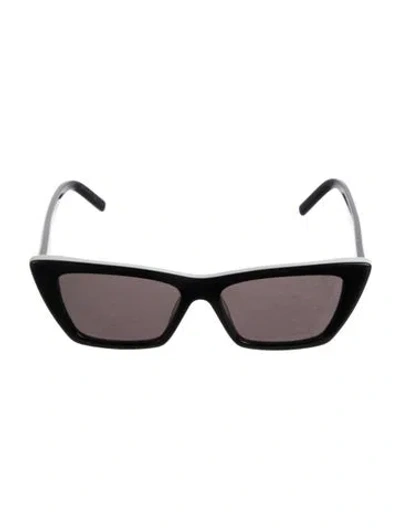 Pre-owned Saint Laurent Wayfarer Tinted Sunglasses In Black/white