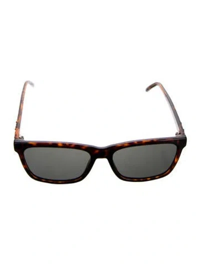 Pre-owned Saint Laurent Wayfarer Tinted Sunglasses In Brown
