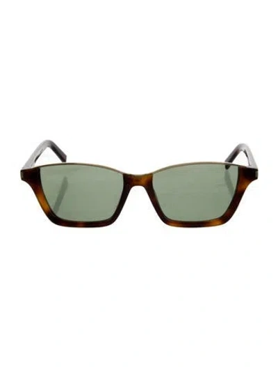Pre-owned Saint Laurent Wayfarer Tinted Sunglasses In Brown