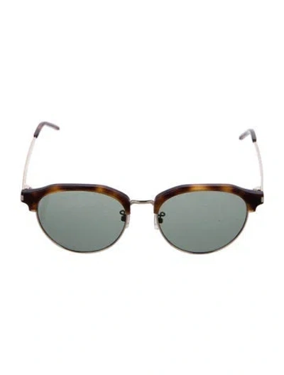 Pre-owned Saint Laurent Wayfarer Tinted Sunglasses In Brown