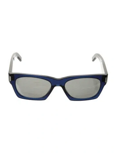 Pre-owned Saint Laurent Wayfarer Tinted Sunglasses W/ Tags In Blue