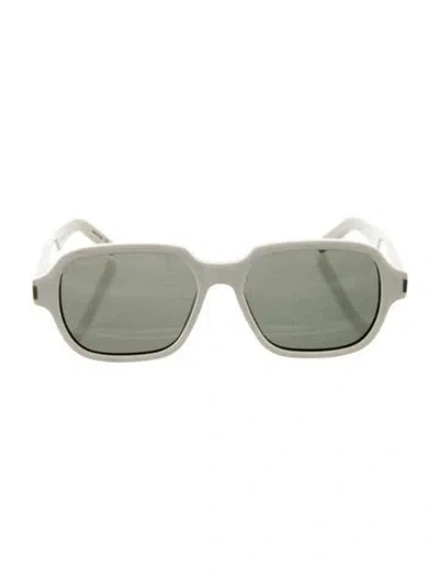 Pre-owned Saint Laurent Wayfarer Tinted Sunglasses In White