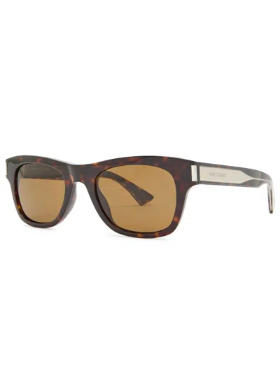 Saint Laurent Wayfarer-style Sunglasses In Brown