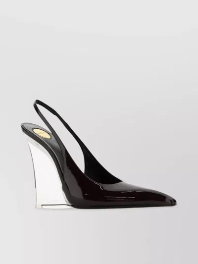 SAINT LAURENT WEDGES MILLER LEATHER PATENT FINISH
