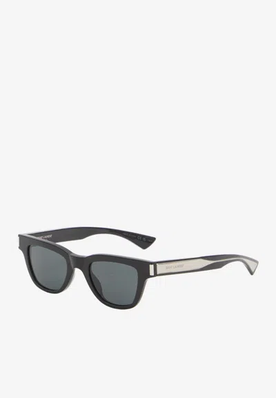 Saint Laurent Wellington Square Sunglasses In Black