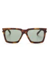 Saint Laurent Wellington Tortoiseshell Sunglasses In Braun
