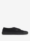 Saint Laurent Black Canvas Wes Sneakers In Black