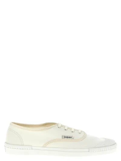 Saint Laurent Canvas Low-top Sneakers In Milk