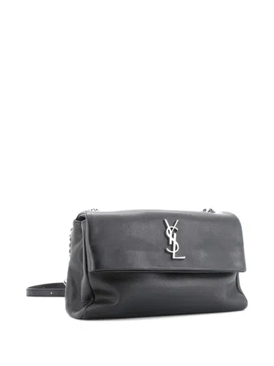 Pre-owned Saint Laurent West Hollywood Shoulder Bag Leather Medium Crossbody Bag In Black