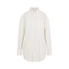 Saint Laurent Striped Button-down Shirt In White