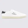 Saint Laurent White And Black Leather Sneakers In White