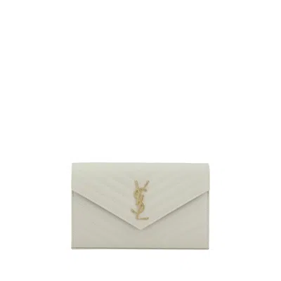 Saint Laurent White Calf Leather Bos Taurus Shoulder Bag